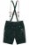 JP1880 Genuine Leather Traditional Lederhosen Shorts Green - Korte broeken - Grote Maten Korte Broeken Heren