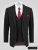 D555 Ted 4 Way Stretch Tailored Suit Jacket Zwart - Pakken - Grote Maten Kostuum Heren