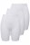Ulla Popken 716595 Boxershorts met dijbescherming 3-pack Wit - Slips - 