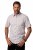 JP1880 Modern Fit Check Print Short Sleeve Shirt Grey - Overhemden - Overhemden Grote Maten Heren