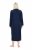Ulla Popken 749967 Badstof badjas met rits Donkerblauw - Ochtendjassen & badjassen - 