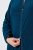 Ulla Popken 749967 Badstof badjas met rits Petrol - Ochtendjassen & badjassen - 