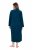 Ulla Popken 749967 Badstof badjas met rits Petrol - Ochtendjassen & badjassen - 