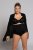 Ulla Popken 781632 Corrigerende slip met hoge taille Zwart - Shapewear - 