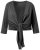 Ulla Popken 794514 Jersey bolero met knoop Antraciet - Bolero's - 