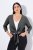 Ulla Popken 794514 Jersey bolero met knoop Antraciet - Bolero's - 