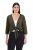 Ulla Popken 794514 Jersey bolero met knoop Donkergroen - Bolero's - 