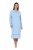 Ulla Popken 810581 Nachthemd met kant Lichtblauw - Nachthemden - 