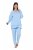 Ulla Popken 810592 Pyjama met kant Lichtblauw - Pyjama's en Loungewear - 