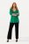 Ulla Popken 813306 Wijde pantalon met elastische taille Zwart - Stoffen broeken - Wijde stoffen broeken voor dames