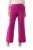 Ulla Popken 813306 Wijde pantalon met elastische taille Magenta - Stoffen broeken - Wijde stoffen broeken voor dames