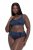 Ulla Popken 815268 Gestreepte slips Donkerblauw - Slips - 