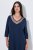 Ulla Popken 815333 Nachthemd Donkerblauw - Nachthemden - 