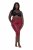 Ulla Popken 815580 3/4 panty legging met dijbescherming 80 den Rood - Panty's & sokken - 