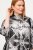 Ulla Popken 816673 Oversized jacquard blazer met driekwartmouwen Zwart - Blazers - Blazers in grote maten voor dames
