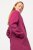 Ulla Popken 816744 Double-breasted jas met wollook Roze - Jassen - Jassen in grote maten