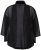 Ulla Popken 817211 Oversized chiffon jas met sjaalkraag Zwart - Jassen - Damesjassen in grote maten