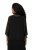 Ulla Popken 817211 Oversized chiffon jas met sjaalkraag Zwart - Jassen - Damesjassen in grote maten