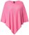 Ulla Popken 820512 Gebreide poncho van wolmix met V-hals Lichtroze - Poncho's & capes - 