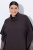 Ulla Popken 820620 Ponchotrui met col Mahoniebruin - Poncho's & capes - 