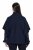 Ulla Popken 820620 Ponchotrui met col Donkerblauw - Poncho's & capes - 