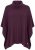 Ulla Popken 820620 Ponchotrui met col Pruim - Poncho's & capes - 