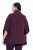 Ulla Popken 820620 Ponchotrui met col Pruim - Poncho's & capes - 