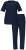 Ulla Popken 821244 Pyjama met stippen Donkerblauw - Pyjama's en Loungewear - 