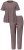 Ulla Popken 821244 Pyjama met stippen Bruin - Pyjama's en Loungewear - 