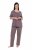 Ulla Popken 821244 Pyjama met stippen Bruin - Pyjama's en Loungewear - 
