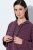 Ulla Popken 821543 Gestreepte badstof badjas met rits Bruin - Ochtendjassen & badjassen - 