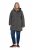 Ulla Popken 821737 Gewatteerde HYPRAR parka met capuchon Donkergrijs gemêleerd - Jassen - Damesjassen in grote maten