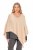 Ulla Popken Knit Pointed Hem Poncho Nature Melange - Sweaters & hoodies - 
