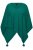 Ulla Popken Knit Pointed Hem Poncho Emerald Green - Sweaters & hoodies - 