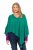 Ulla Popken Knit Pointed Hem Poncho Emerald Green - Sweaters & hoodies - 