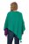 Ulla Popken Knit Pointed Hem Poncho Emerald Green - Sweaters & hoodies - 