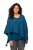 Ulla Popken Knit Pointed Hem Poncho Cerulean - Sweaters & hoodies - 
