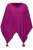 Ulla Popken Knit Pointed Hem Poncho Berry - Sweaters & hoodies - 