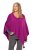 Ulla Popken Knit Pointed Hem Poncho Berry - Sweaters & hoodies - 