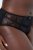 Ulla Popken 822864 Gebloemde slips met kant Zwart - Slips - 