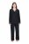 Ulla Popken 823030 Pyjama met overhemdkraag Zwart - Pyjama's en Loungewear - 