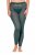 Ulla Popken 823383 Gestippelde panty legging Olijfgroen - Panty's & sokken - 