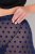 Ulla Popken 823383 Gestippelde panty legging Donkerblauw - Panty's & sokken - 