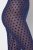 Ulla Popken 823383 Gestippelde panty legging Donkerblauw - Panty's & sokken - 