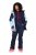 Ulla Popken 824297 Softshellbroek met sneeuwvanger Donkerblauw - Skikleding - 