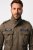 JP1880 Field Jacket with Badges Vintage Look TALL Moss Green - TALL jassen - TALL jassen met extra lengte