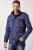 JP1880 Field Jacket with Badges Vintage Look Light Azure Blue - Jassen - Grote Maten Herenjassen