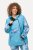 Ulla Popken 824429 Gemarmerde ski-jas met drievoudige functie Blauw - Skikleding - 
