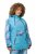 Ulla Popken 824429 Gemarmerde ski-jas met drievoudige functie Blauw - Skikleding - 
