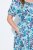 Ulla Popken 824966 Gebloemde blousejurk Donkerblauw - Blousejurken - 